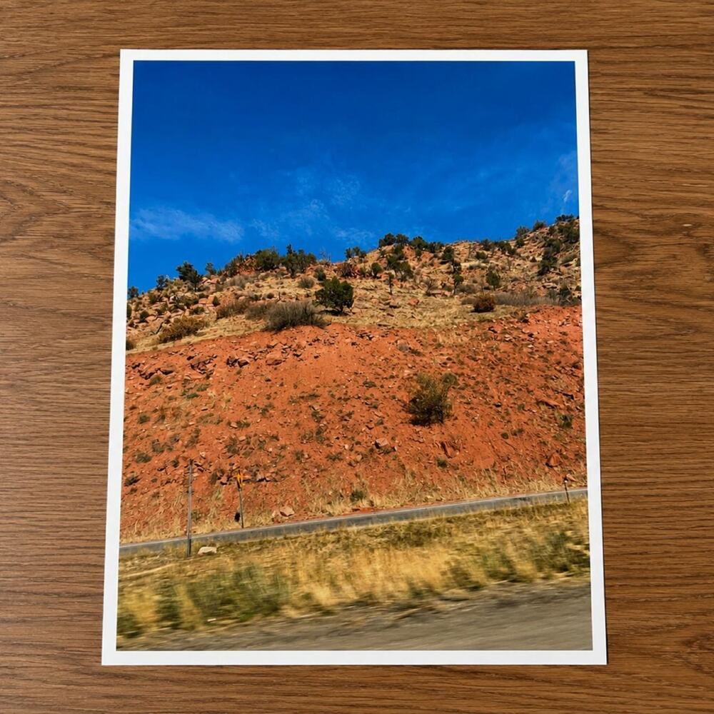 Red Rock Landscape Print With Photo Taken On Iphone XR
